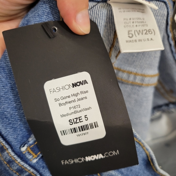 Fashion nova so gone high rise boyfriend jeans  5 nwt - Picture 3 of 3